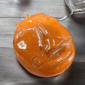 Vintage Hand Made Studio Art Pottery RedWare Devils Face Paperweight Figurine